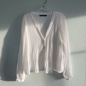 white flowy blouse